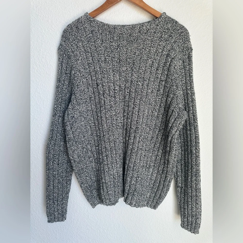 Vintage Polo Ralph Lauren Cable Knit Sweater Salt‎ & pepper Heavyweight Large